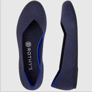 ROTHYS | Navy Round Toe Flats